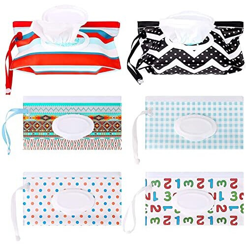 Wet Wipe Bag6pcs Baby Wipes Holder Reusable Wet Wipe Pouch Refillable