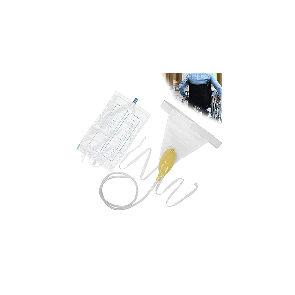 1000ml Collection Urine Bag Men Urinal Male Urination Device Funnel Urine Bag No Spill No SmellNo Mess for Elderly Bedridden