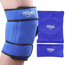 Hilph Knee Ice Pack Wrap - Full-Knee Cold/Hot Therapy, Reusable Gel Pack with 2 Straps for Knee Replacement & Arthritis
