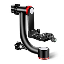 GM101 Professional Heavy Duty Aluminum Alloy Gimbal Tripod Head with Quick Release Plate Bearing Structure Supports Smoother 360 Degree Panoramic