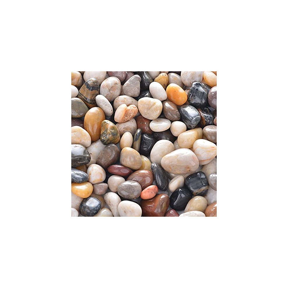 Decorative Pebbles 2,2lb Natural Small Polished Mixed Stones Gravel for Plant Aquariums Flowerpot Landscaping PondsTerrariums Vase Fillers DIY Home