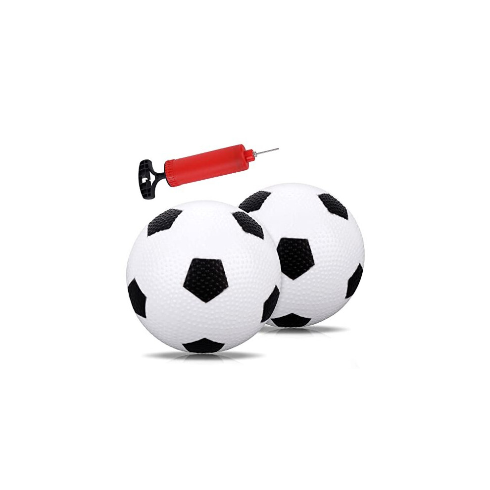 2 Pack Mini Soft Toddler Soccer Ball 55inch Mini Soccer Ball with Air Pump Small Soccer Ball for Toddlers and Babies Black and White Baby Soccer Ball