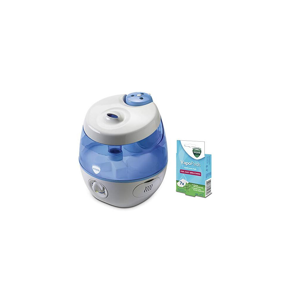 Sweet Dreams Cool Mist Humidifier with Image Projector and Rosemary Lavender Vapo Pads Refill Bundle