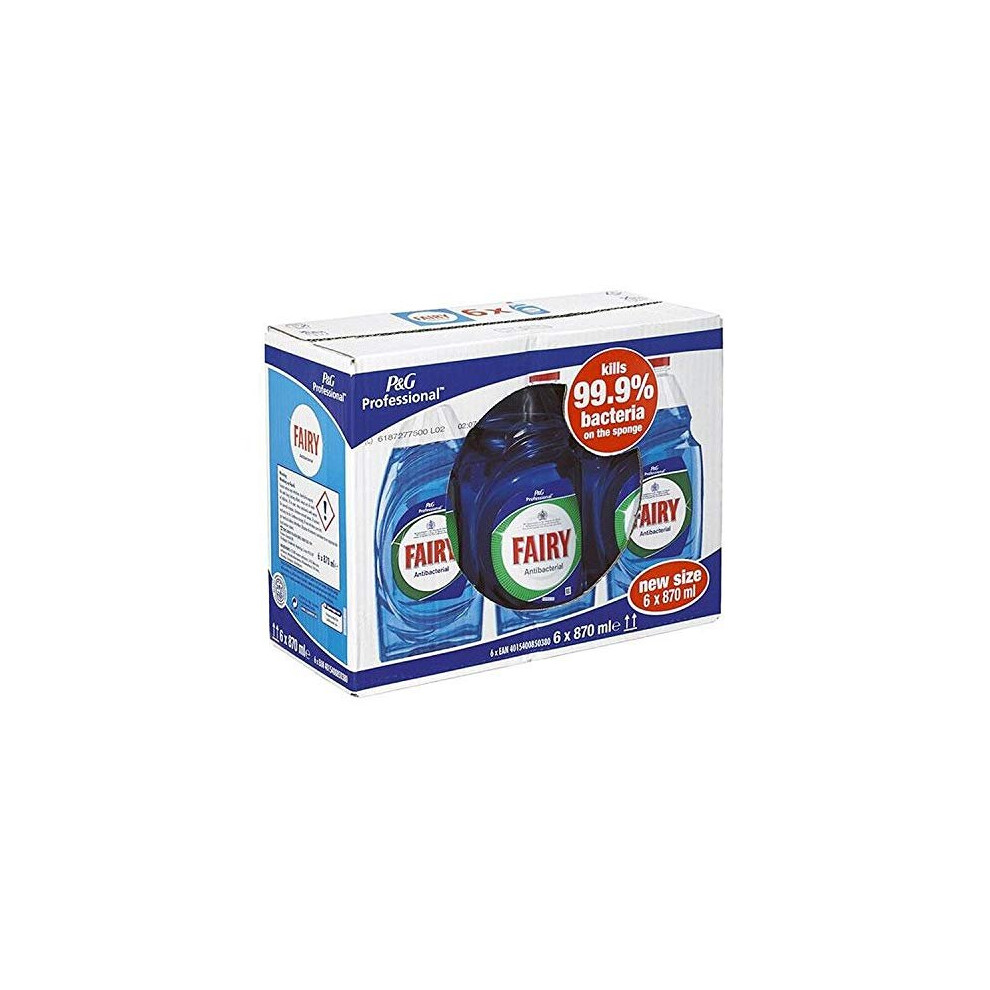 Fairy Antibacterial Washing Up Liquid Eucalyptus 870Ml Pack Of 6