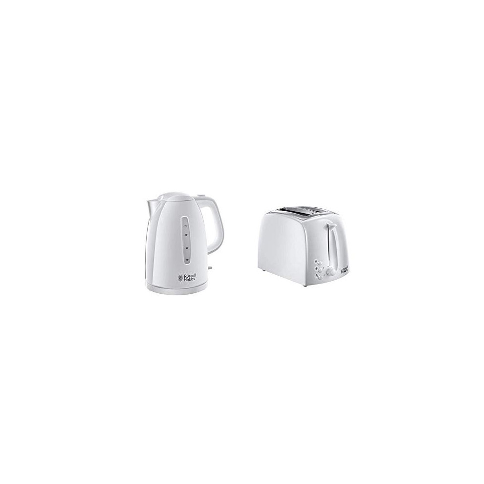 Textures White Kettle with 2 Slice Toaster