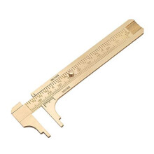 Brass Vernier Calipers Akozon Retro Vernier Caliper 1pc Mini Brass Sliding Gauge Pocket Vernier Caliper Ruler Measuring Tool Double Scales mminch