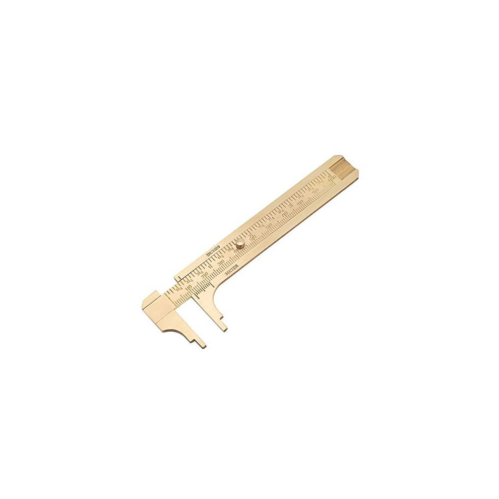 Brass Vernier Calipers Akozon Retro Vernier Caliper 1pc Mini Brass Sliding Gauge Pocket Vernier Caliper Ruler Measuring Tool Double Scales mminch