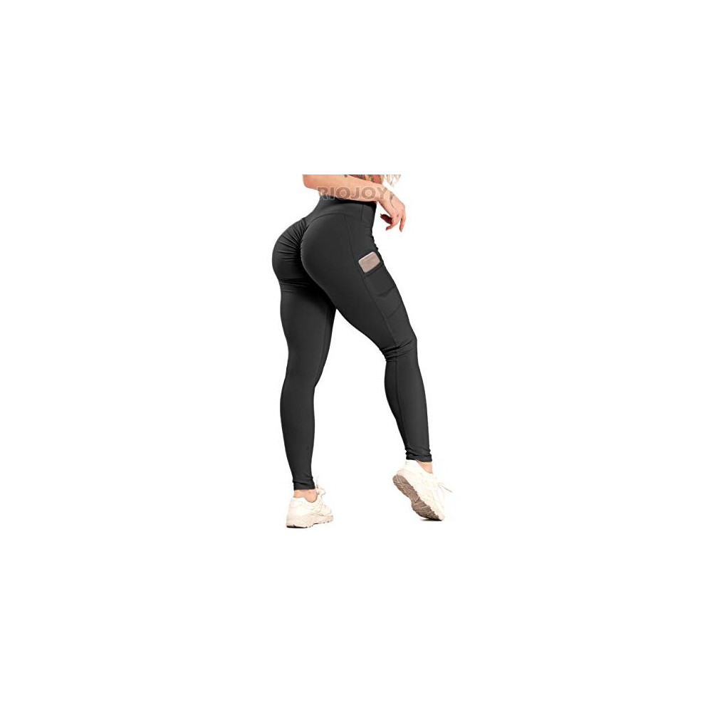 RIOJOY Scrunch Butt Lifting Yoga Pants with Pockets Women High
