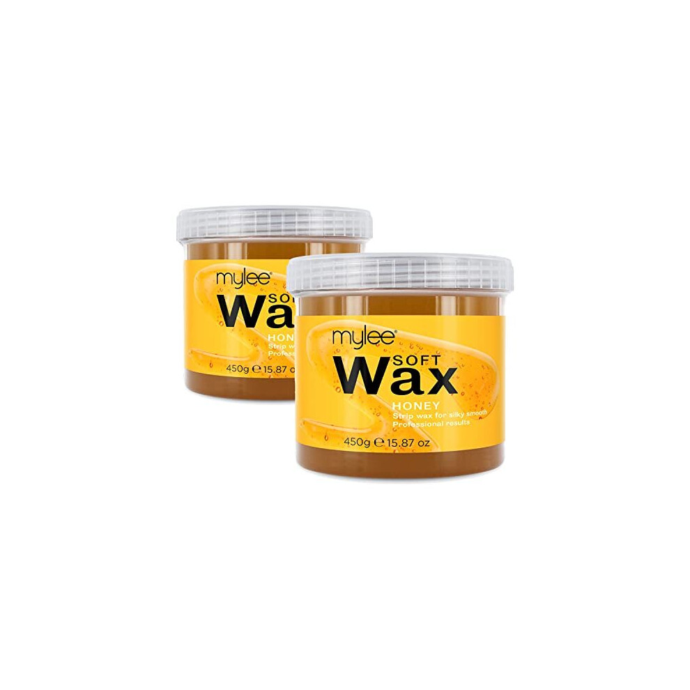 Honey Soft Creme Wax 425g ShortStubbornCoarse Hair Removal Ideal for All Body Areas High Performance for Sensitive Skin Wax Heater Friendly 2x 425g