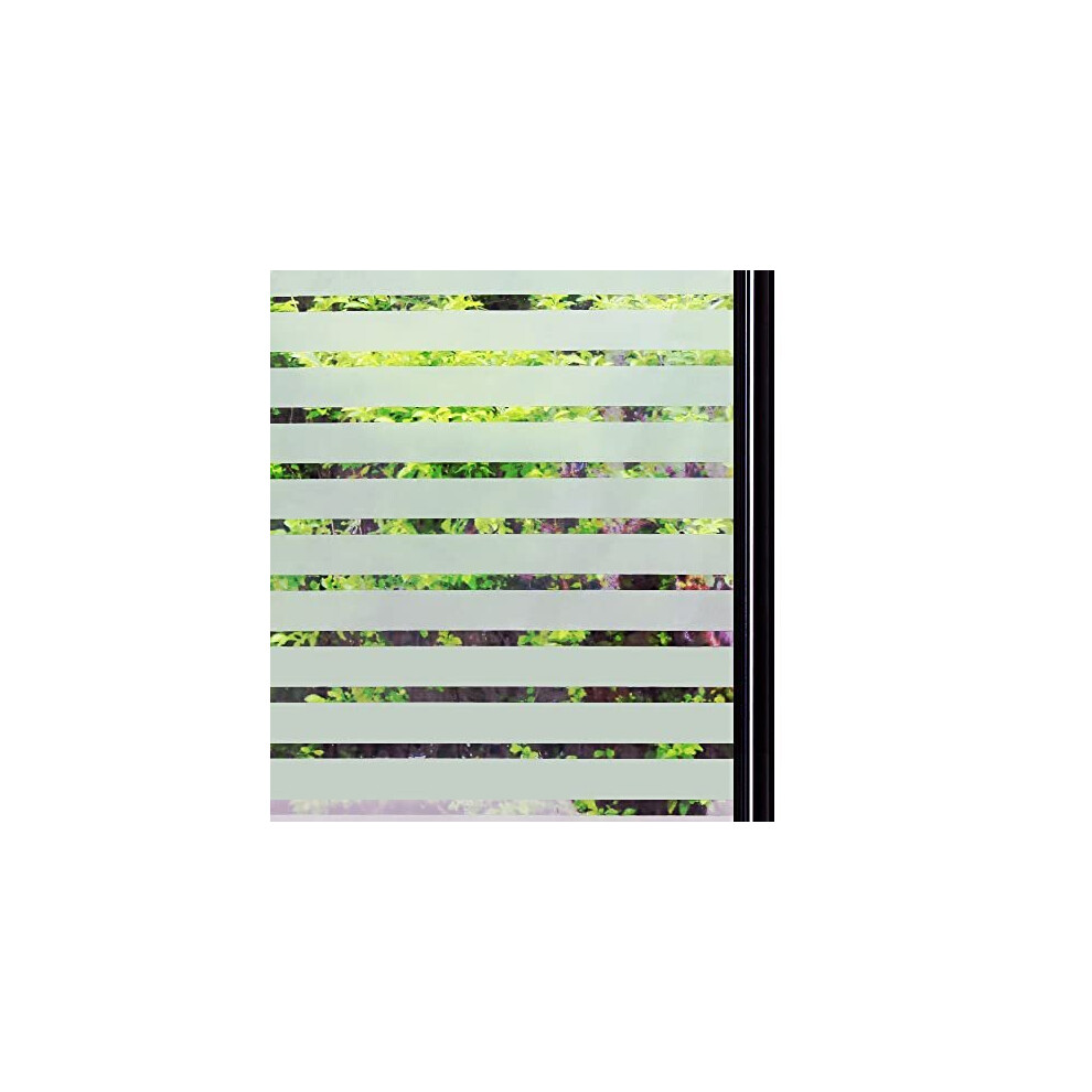 Window Film Privacy Frosted Window Film Stripe Window Film Privacy Window Film Self Adhesive Static Glass Window Film Window Cover for Office Home