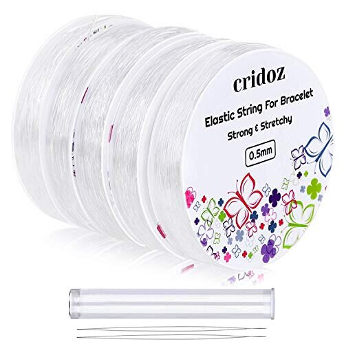 Premium Strength Roll of Bead Craft Crystal Clear, Stretchy String