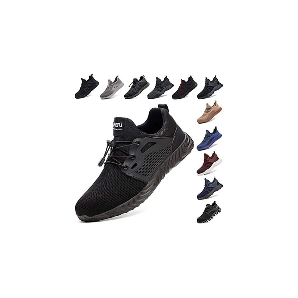 Safety Shoes for Men Steel Toe Cap Trainers Womens Lightweight Work Boots Mesh Breathable Construction Industrial Sneakers Black Blue Grey Green Pink