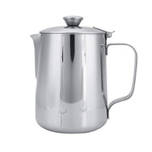 Milk Jug Jadeshay Frothing Cup Coffee Cup Milk Frothing Pitcher Jug with Lid Stainless Steel Mug for Latte Coffee Art Office Kitchen600mL