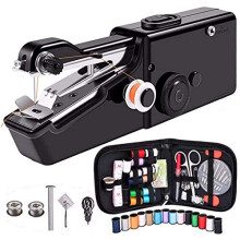 Mini Portable Sewing Machine DIY Mending Machine Household Sewing Handheld Tool For Beginners Adult for Fabric Clothing Black Type 3