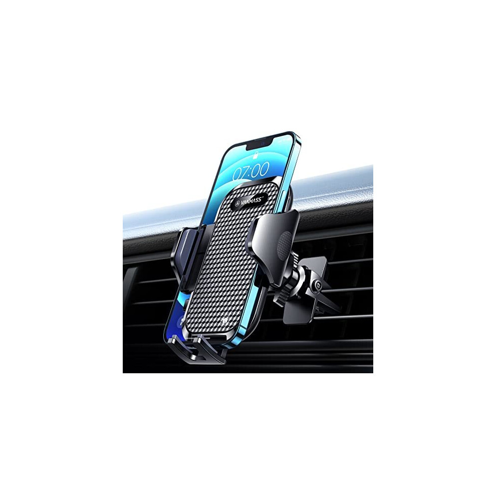 Car Phone Holder Air Vent Mount 2023 Solid PlusRotatable Universal Mobile Van Stand Automobile Cradle Car Accessories 2 Clip Fit 99 Car for iPhone 14
