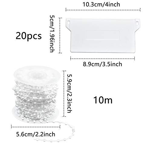 20 Pcs Vertical Blind Weights and Chains 10m Vertical Blind Replacement