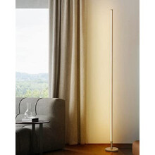 Minimalist Corner Floor Lamp 2700K6500K Dimmable LED Night Light Modern Standing Mood Lamp with Remote Control for Living Room Bedroom 57 12W Gold