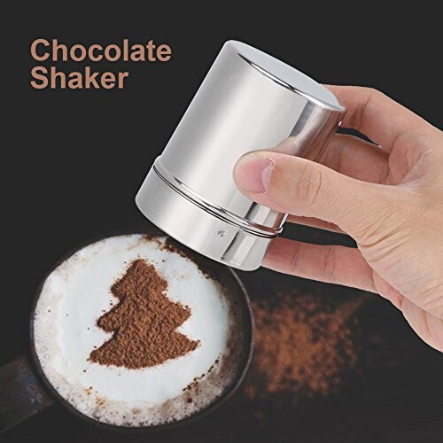 Stainless Steel Chocolate Shaker Flour Sugar Salt Shaker Duster