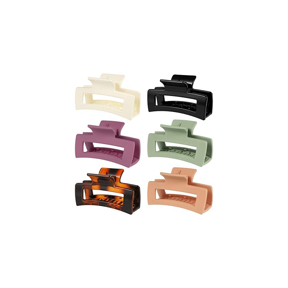 6 Pcs Big Claw Clips Large Non slip Hair Clip Matte Jaw Clips for Women and Girls