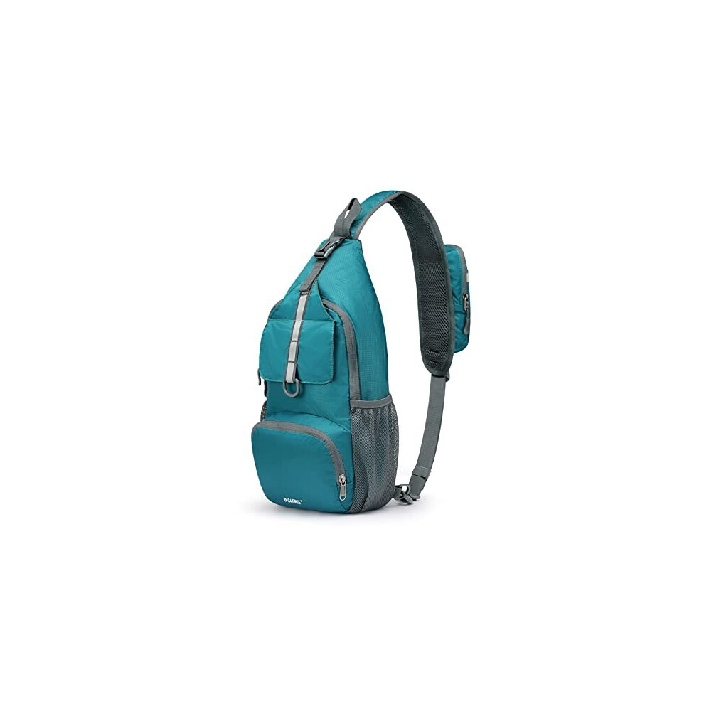 Lightweight Sling Shoulder Bag Foldable Chest Crossbody Backpack Pack Daypack for Outdoor Cycling Travel Hiking Walking Men Women