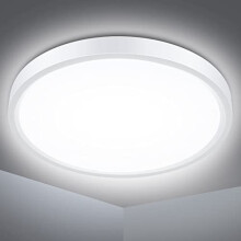 Bathroom Ceiling Light 24W 150W Equivalent 2200LM 5000K Daylight WhiteWaterproof IP54 Flush MountModern Ceiling Light for Living