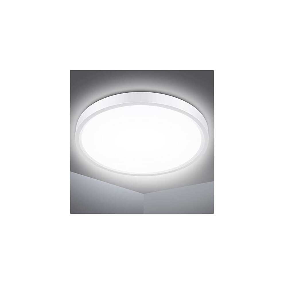 Bathroom Ceiling Light 24W 150W Equivalent 2200LM 5000K Daylight WhiteWaterproof IP54 Flush MountModern Ceiling Light for Living