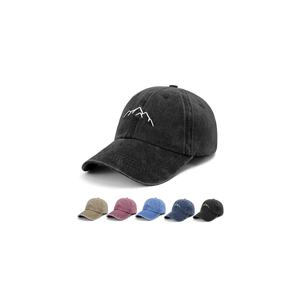 Baseball Cap Mens Peak Embroidery Baseball Hats Unisex Classic Washed Vintage Trucker Caps Adjustable Breathable Summer Sun Hat Sports Cap for Outdoor