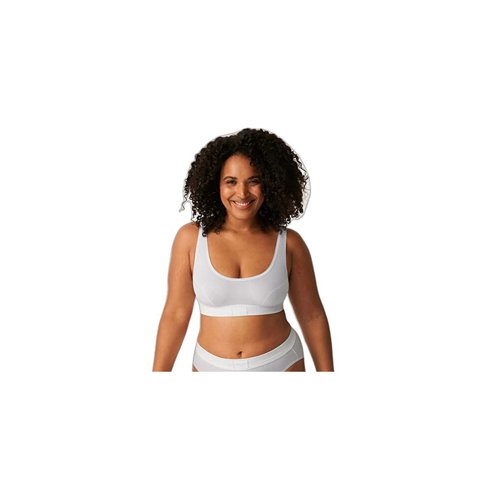 Womens Double Comfort Top Everyday Bra White 40 UK