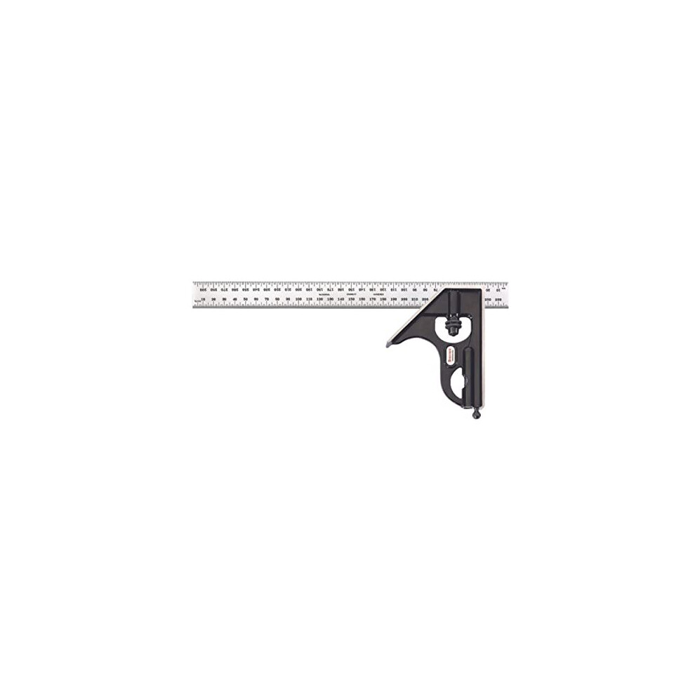 11MH300 Cast Iron Square Head With Regular Blade Combination Square Black Wrinkle Finish 300 mm Size