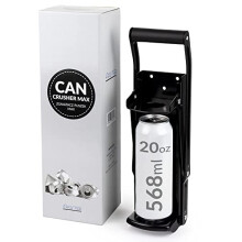 Can Crusher MAX Crushes 20 oz Cans 568ml Pint Beer Can Plastic Bottle Crusher for Recycling Wall Mounted Sturdy