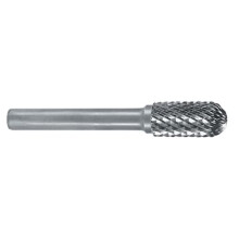 Tungsten Carbide Rotary Burr with Cross Teething C Oval WRC Shape Bright Finish 60 mm Diameter 56 mm Length R116020