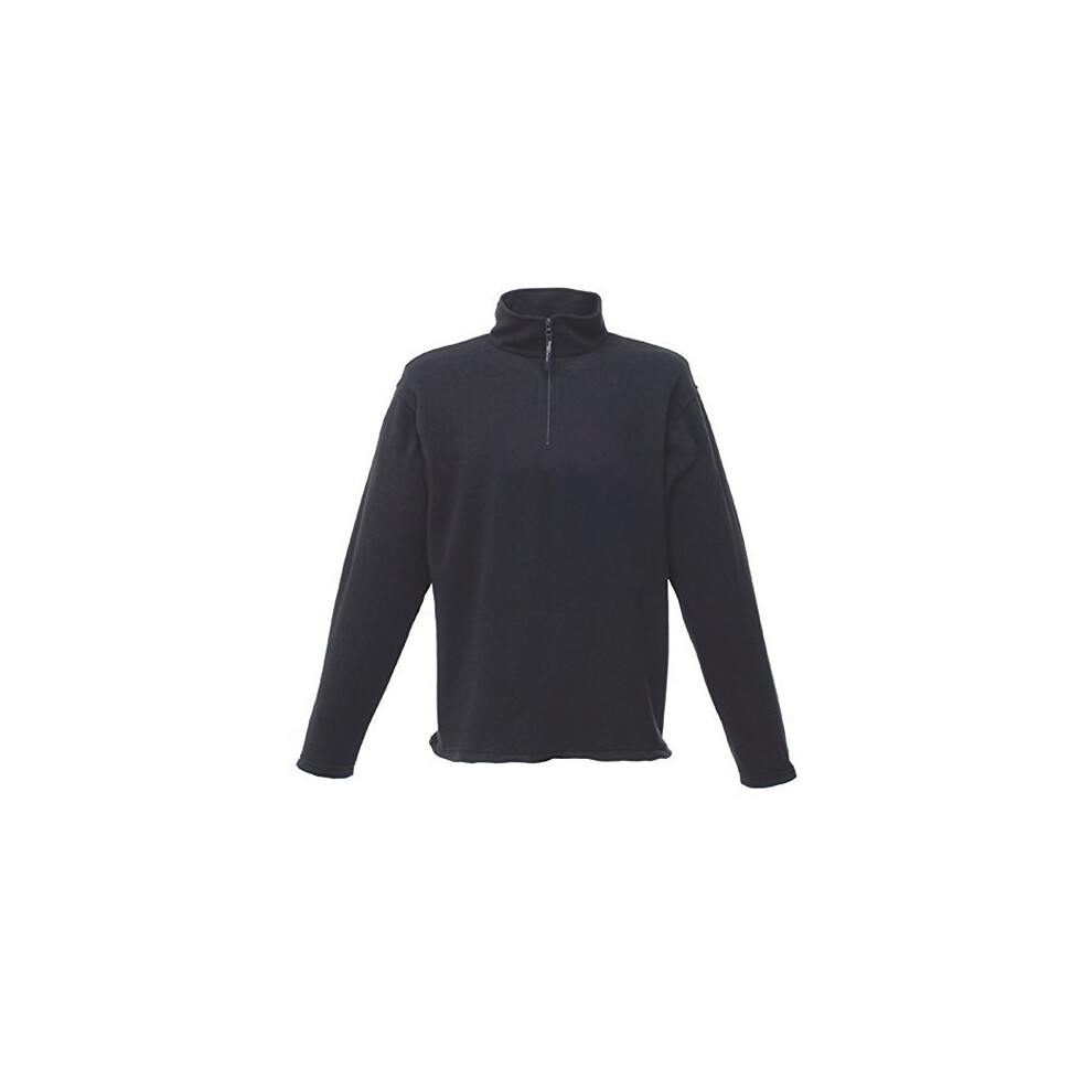 Mens Zip Neck Micro Fleece Jacket Seal Grey M UK