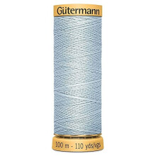 2T100C6217 Pale Blue Cotton Sewing Thread 100m