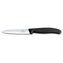 Cuchillo liso para verduras, longitud 100/212 mm - negro