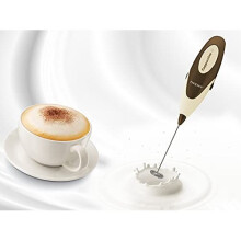 90349 Milk Frother Steel BrownCream