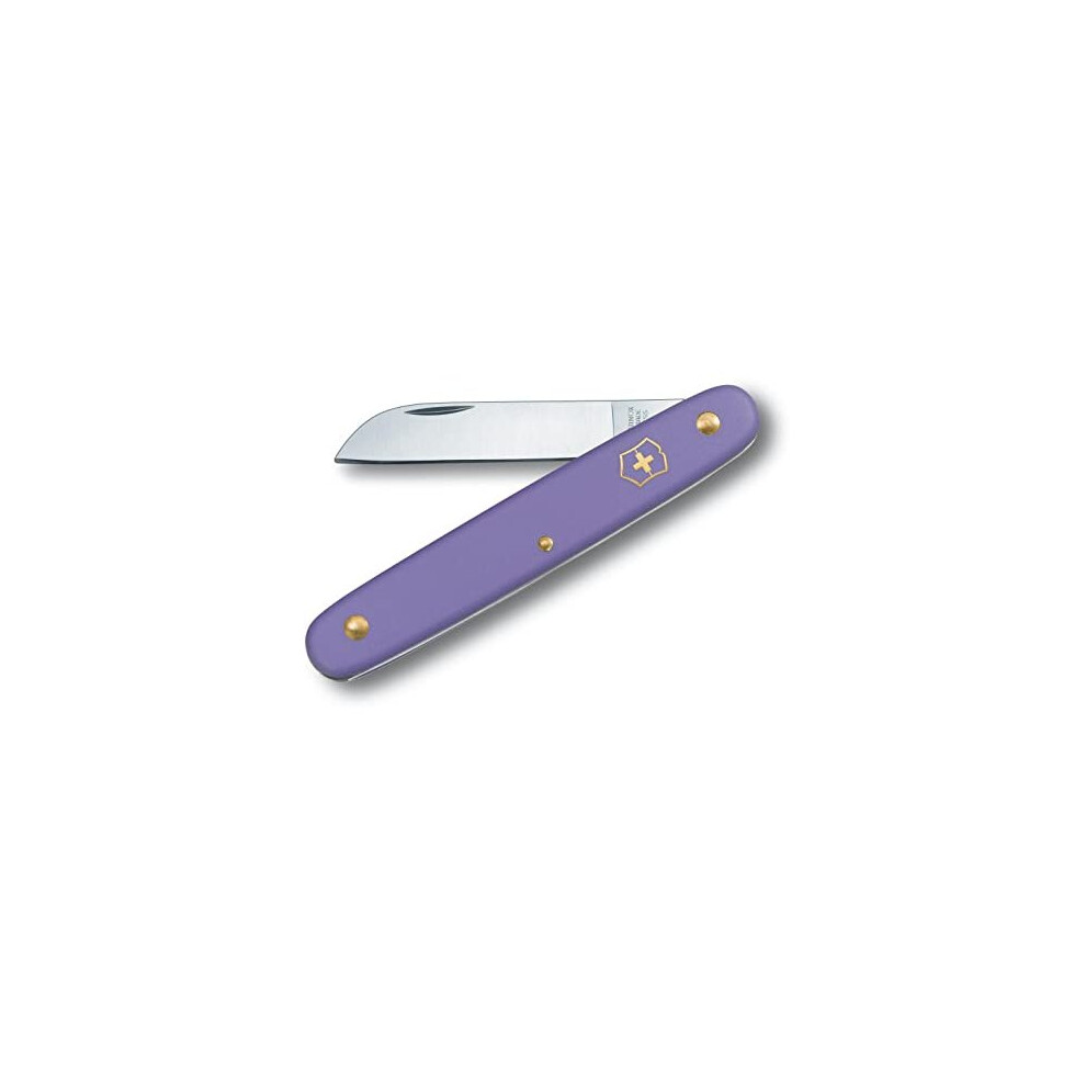 Victorinox Garden Floral Knife Swiss Made Straight Blade Stainless Steel Purple