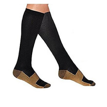 Copper Compression Socks Travel Knee High Varicose Veins Stocking SmallMedium