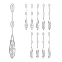Icicle 10-Pack Smoky Drink Stir Sticks with Dry Ice Safe Lock (DIS100-S) | Glow-in-the-Dark Swizzle for Cocktails & Drinks