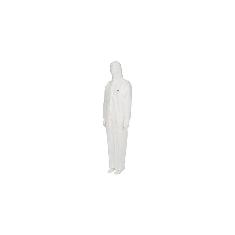 7000089591 Safety Coverall with Cap in Polypropylene White Size M