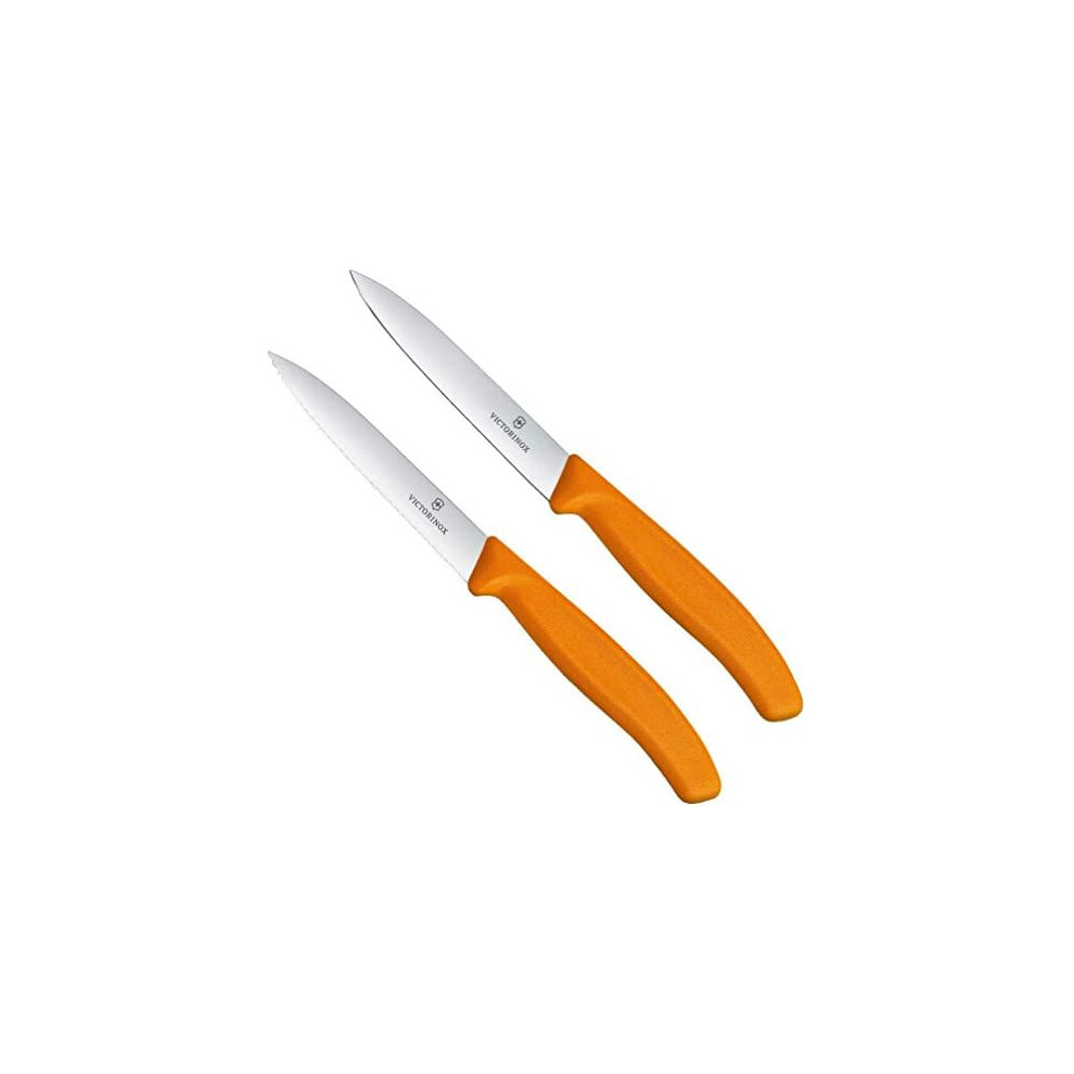 67796L9B Paring Knife Pointed Tip Serrated Orange Pack of 2