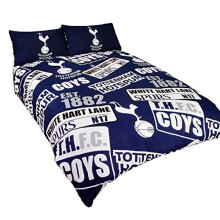 FC ChildrensKids Official Patch Football Crest Duvet Set Double NavyWhite