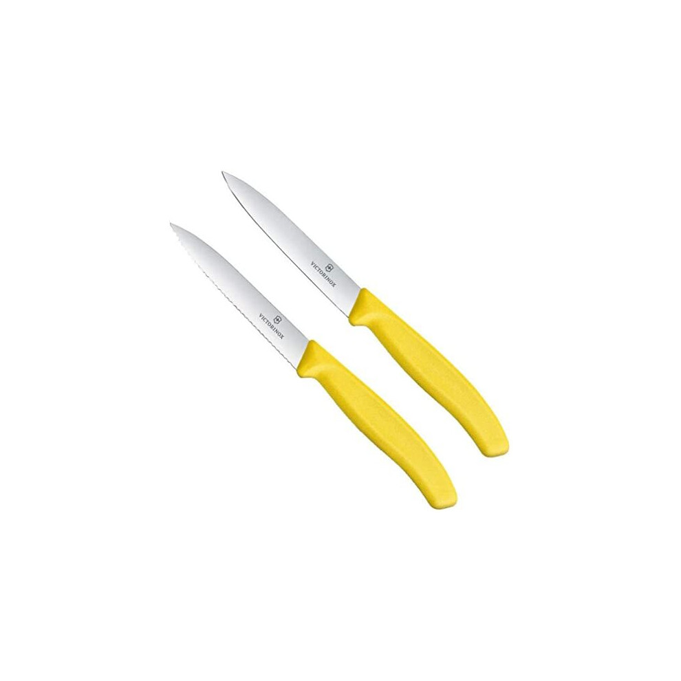 Victorinox Swiss Classic Professional Paring knife set Extra Sharp Stainless Steel Yellow Dishwasher Safe 2 Count Pack of 1