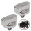 Belling Genuine Belling 444445412 444445413 1000DF Oven Cooker Knob Function Control Switch SilverChrome Pack of 2 Knobs 1
