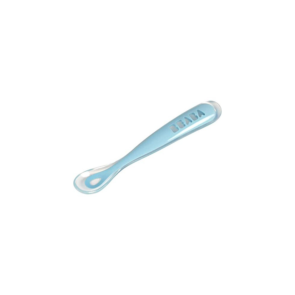 BABA Baby Spoons Silicone weaning spoon 1st stage Blue