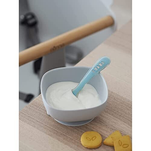BEABA BABA Baby Spoons Silicone weaning spoon 1st stage Blue 1