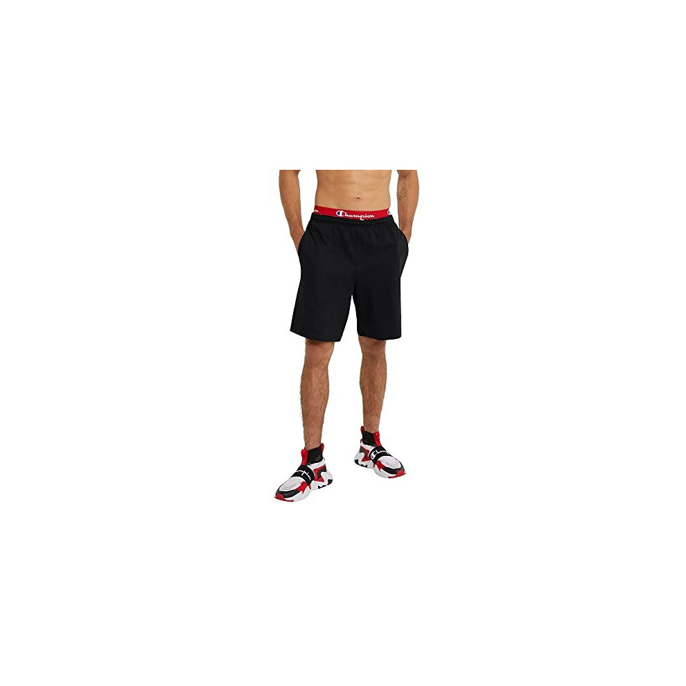 Mens Jersey Short with Pockets Black 3XLarge