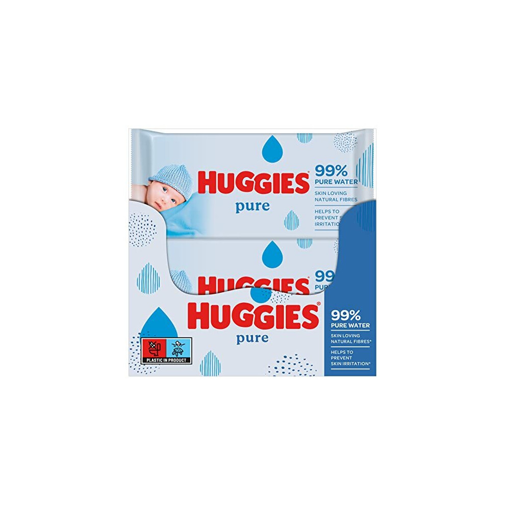Pure Baby Wipes Pack of 10 10 x 56 Packs Total 560 Wipes