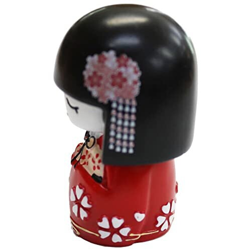 Japanese Mai Kokeshi Doll Red 1
