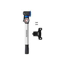 Air Sport Bike Frame Pump with Gauge Fits Schrader and Presta Valve Types Silver