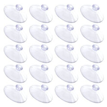 20 Packs 45mm Large Suction Cup Plastic Sucker Pads without Hooks Clear